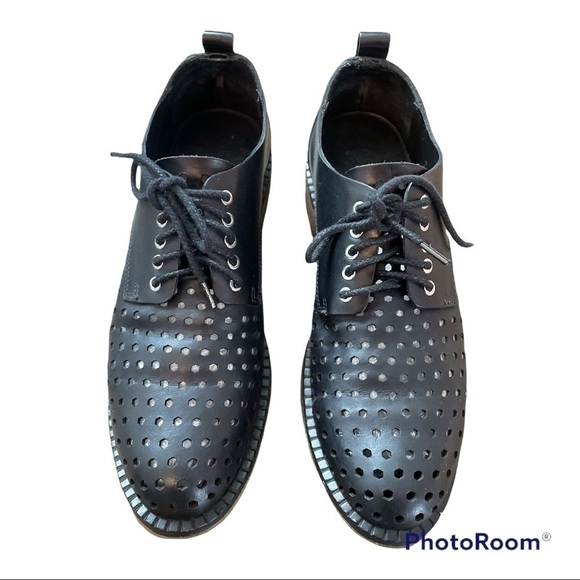 Rag & Bone Honeycomb Milo Perforated Black Leather Oxford 39.5 - Picture 3 of 17